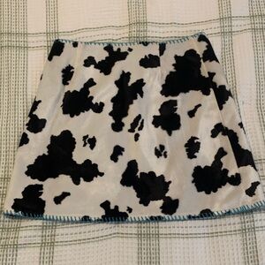 Old Navy Cowhide Print Black and White Mini Skirt